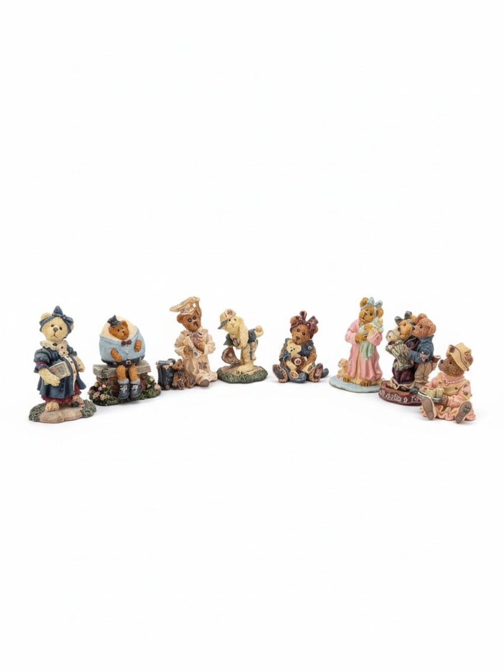 Set of 8 Boyds Bears Bearstone Collection resin figurines